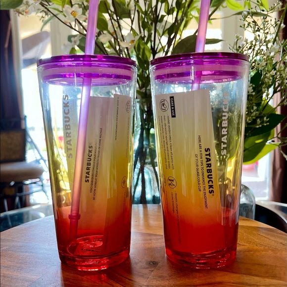 Starbucks Ombré Sunset Glass Reusable Tumbler - Picture 4 of 16